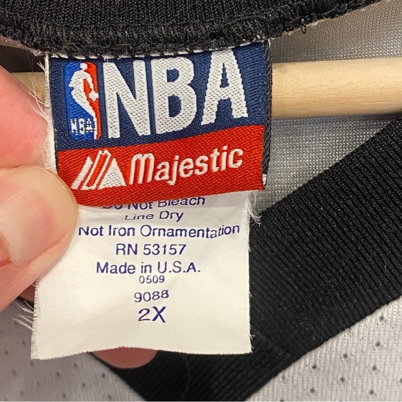 Vtg Karl Malone LAKERS THE FINALS 2004 Adult NBA Majestic Jersey 2XL Made in USA - Picture 7 of 7